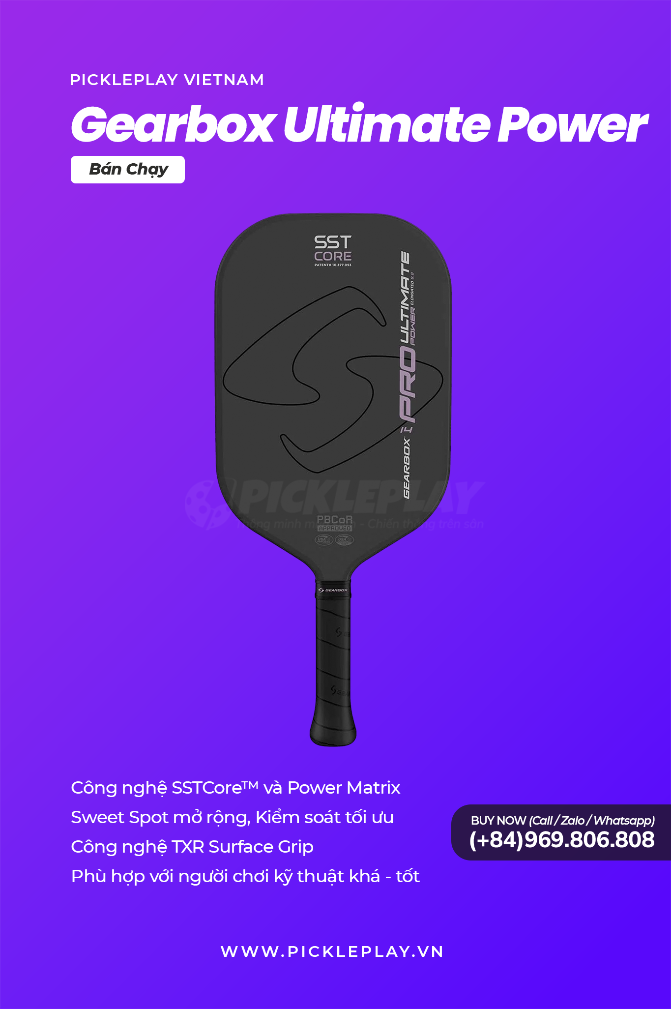 Đánh Giá Vợt Pickleball Gearbox Pro Ultimate Power 14mm – Sự Lựa Chọn Tối Ưu Cho Người Chơi Nâng Cao