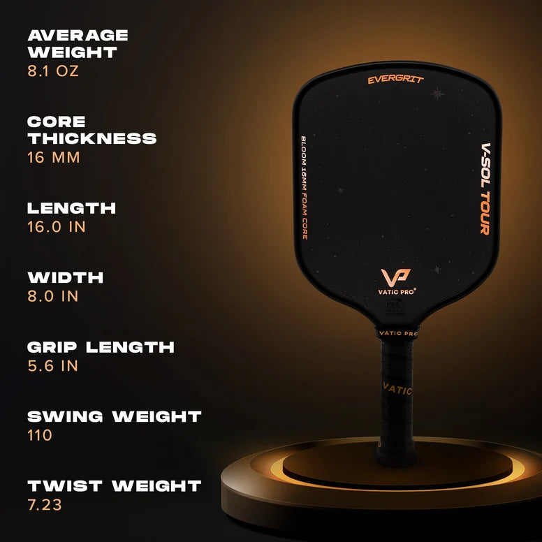 Vợt Pickleball Vatic Pro V-Sol Tour EverGrit Bloom (Launch Edition)