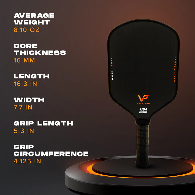 Vatic Pro Pickleball Racket - Flash Carbon Fiber