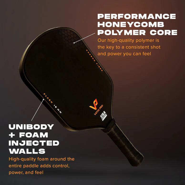Vatic Pro Pickleball Racket - Flash Carbon Fiber