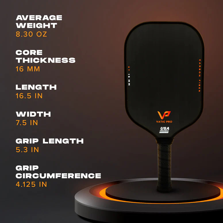 Vatic Pro Pickleball Racket - V7 Carbon Fiber
