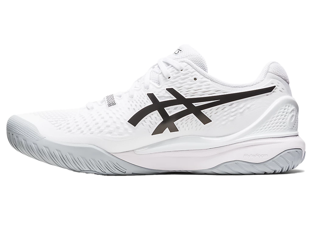 Giày Pickleball Gel - Resolution 9 White / Black (Unisex)