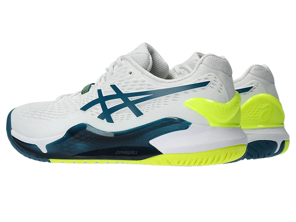 Pickleball Gel Shoes - Resolution 9 White / Restful Teal (For Men)