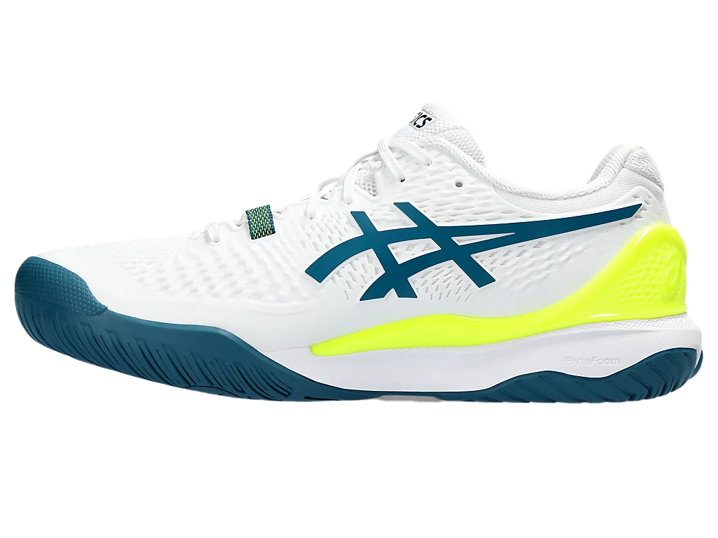 Pickleball Gel Shoes - Resolution 9 White / Restful Teal (For Men)