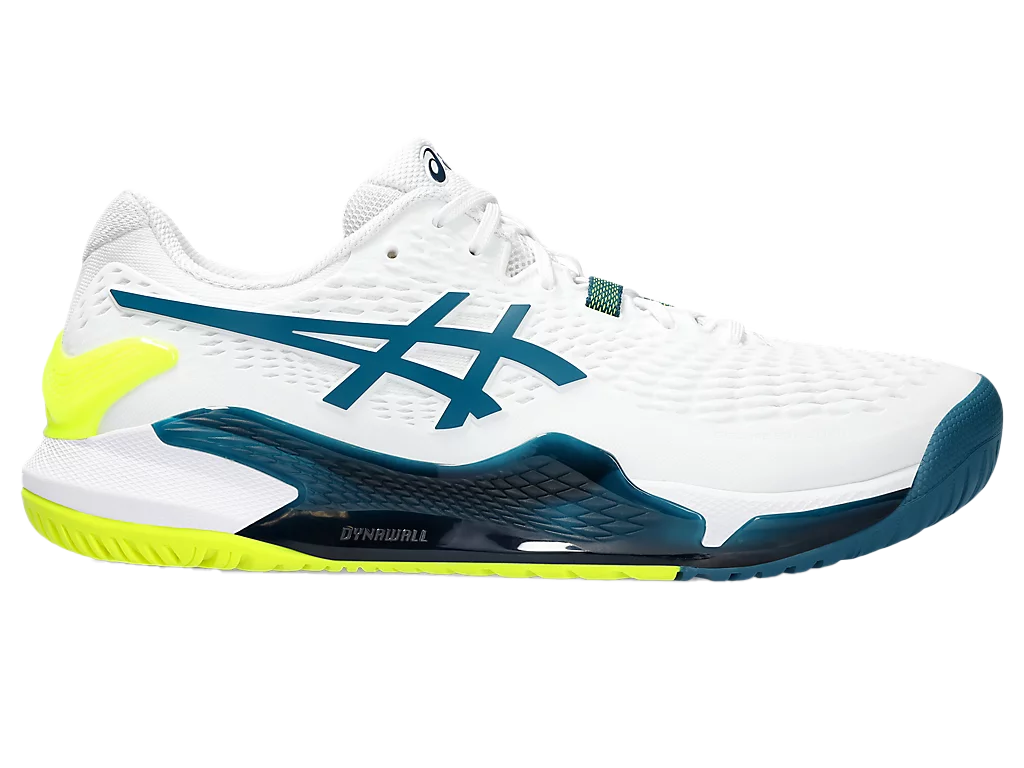 Pickleball Gel Shoes - Resolution 9 White / Restful Teal (For Men)