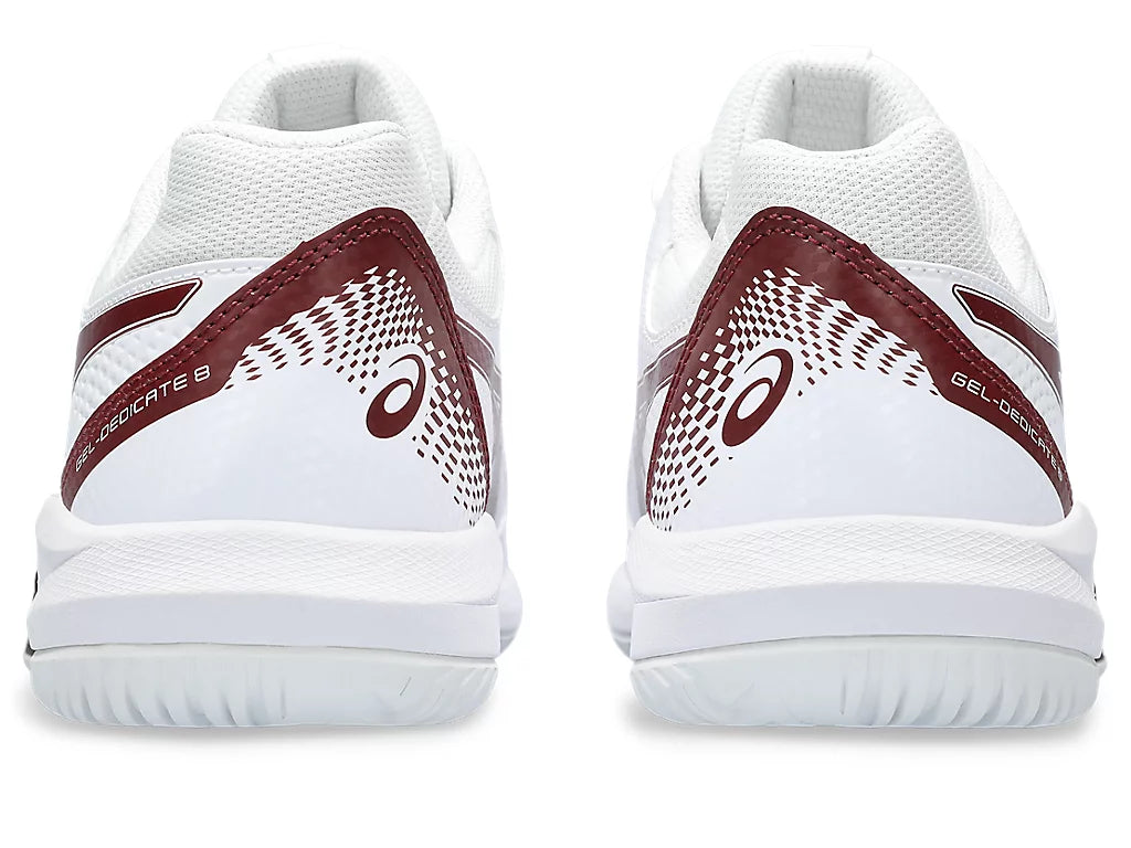 Pickleball Shoes Asics Gel-Dedicate 8 White / Antique Red