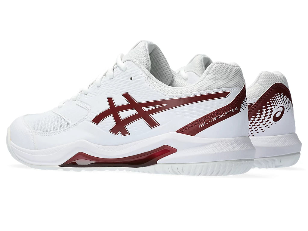 Pickleball Shoes Asics Gel-Dedicate 8 White / Antique Red