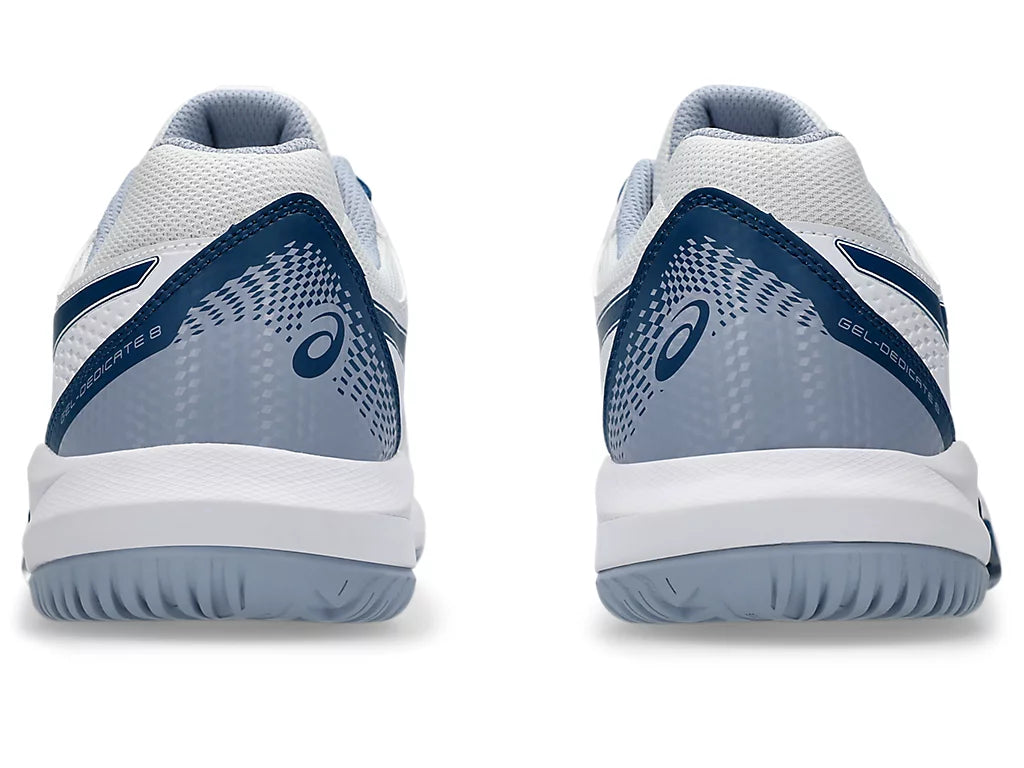 Asics Gel-Dedicate 8 White / Mako Blue Pickleball Shoes