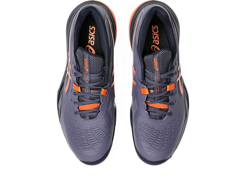 Asics Gel-Resolution X Grayish/Nova Orange Pickleball Shoes