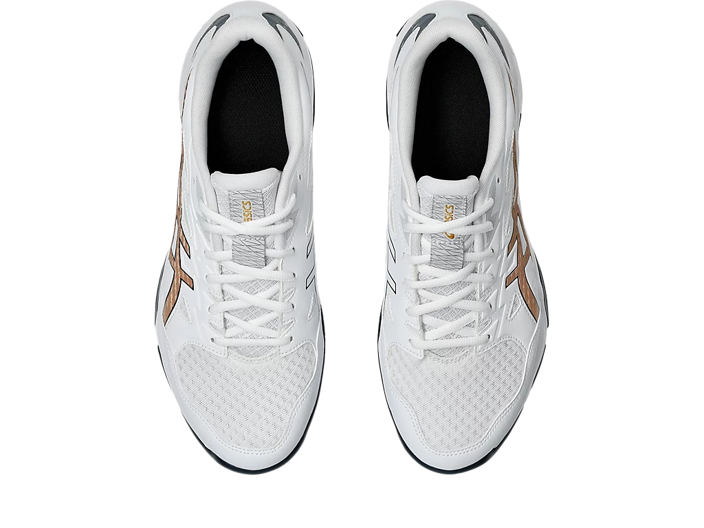 Giày Pickleball Asics Gel - Rocket 11 White / Pure Gold (Cho Nam)