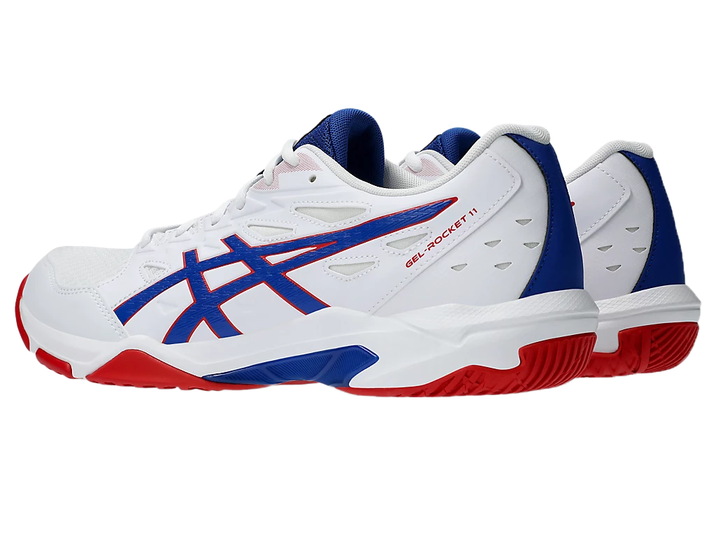 Asics Gel Pickleball Shoes - Rocket 11 White / Asics Blue (Unisex)