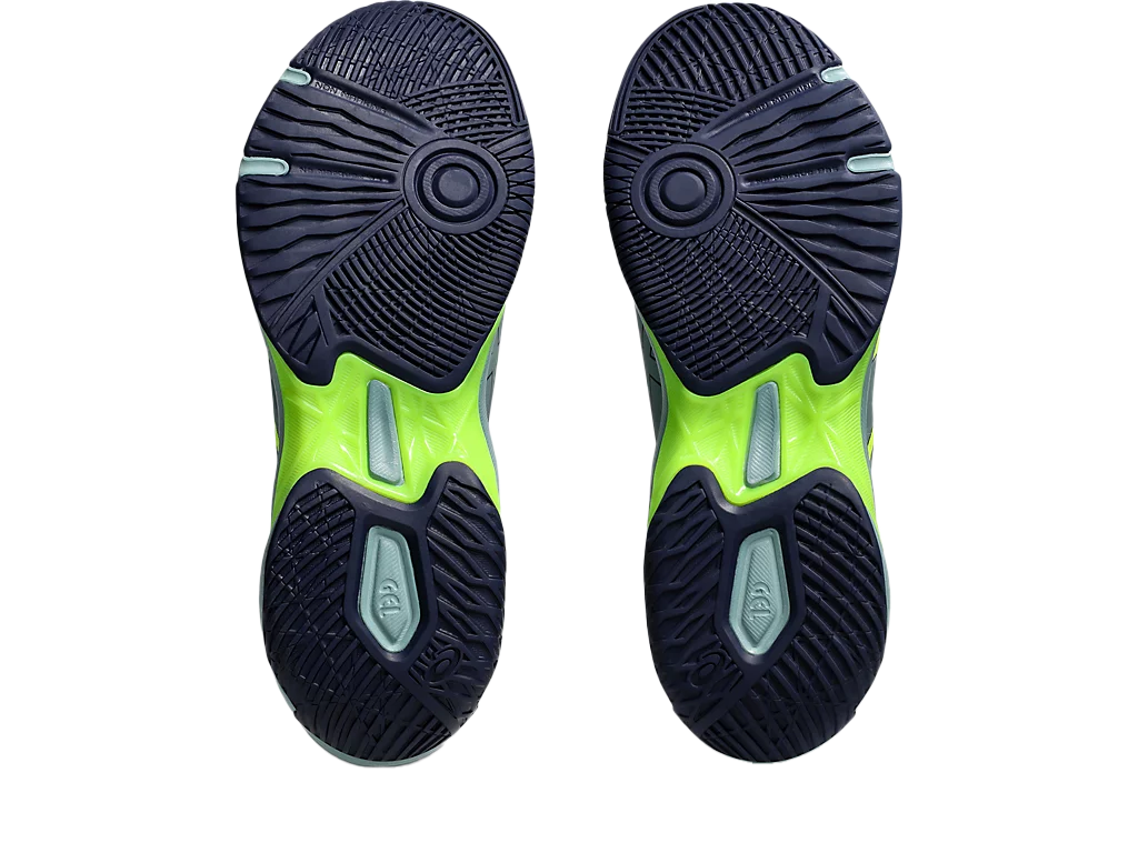 Asics Gel Pickleball Shoes - Rocket 11 Celadon / Safety Yellow (For Men)