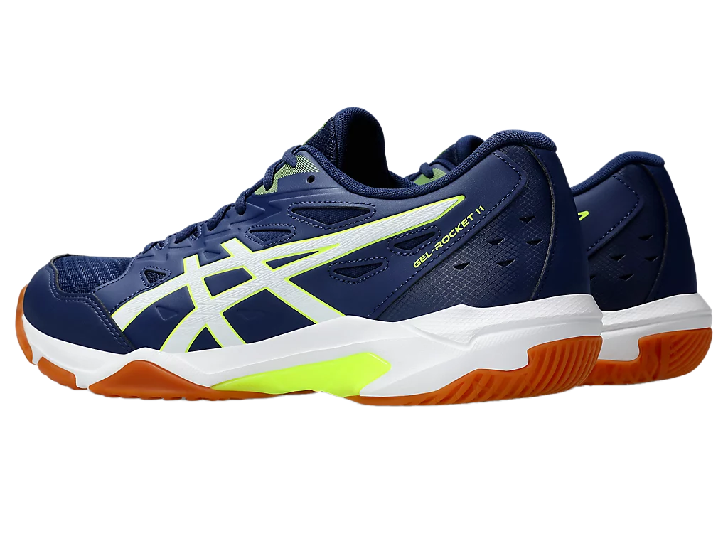 Giày Pickleball Asics Gel-Rocket 11 Blue Expense / Safety Yellow (Cho Nam)