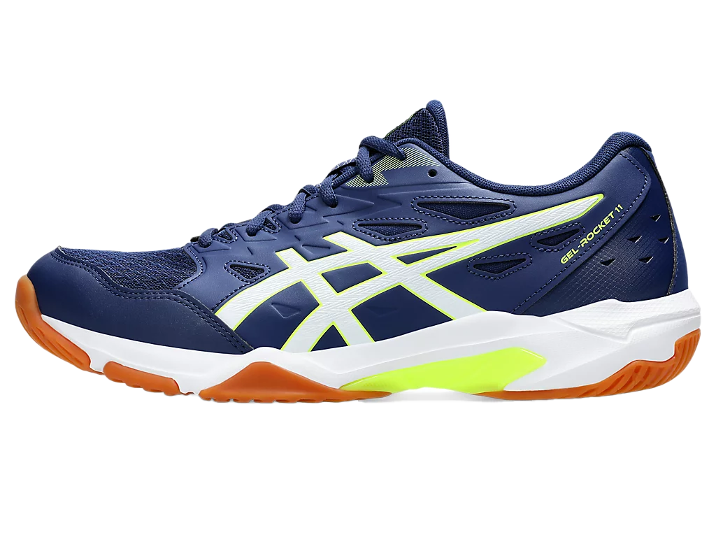 Giày Pickleball Asics Gel-Rocket 11 Blue Expense / Safety Yellow (Cho Nam)