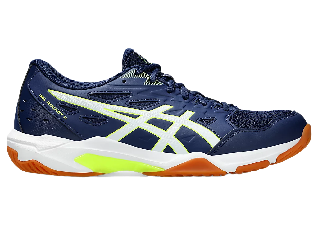 Giày Pickleball Asics Gel-Rocket 11 Blue Expense / Safety Yellow (Cho Nam)
