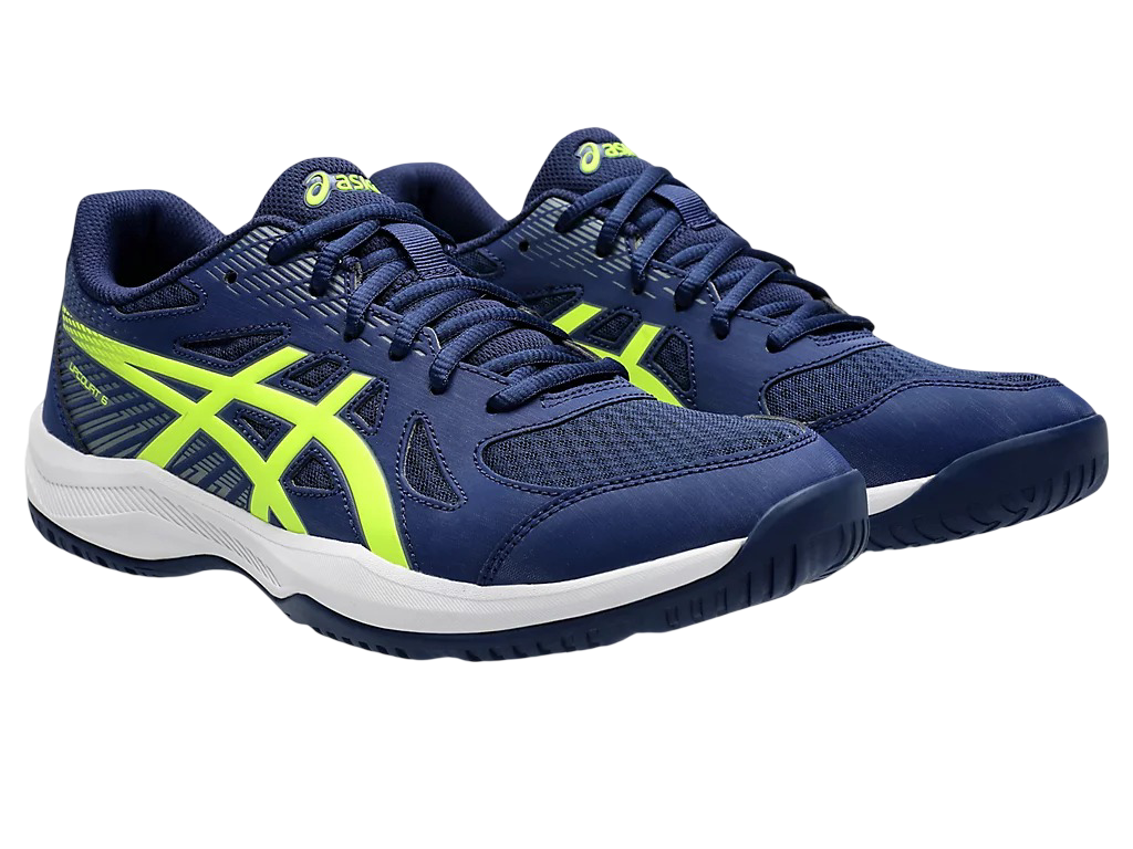 Pickleball Shoes Asics Upcourt 6 Blue Expense / Safety Yellow (For Men)