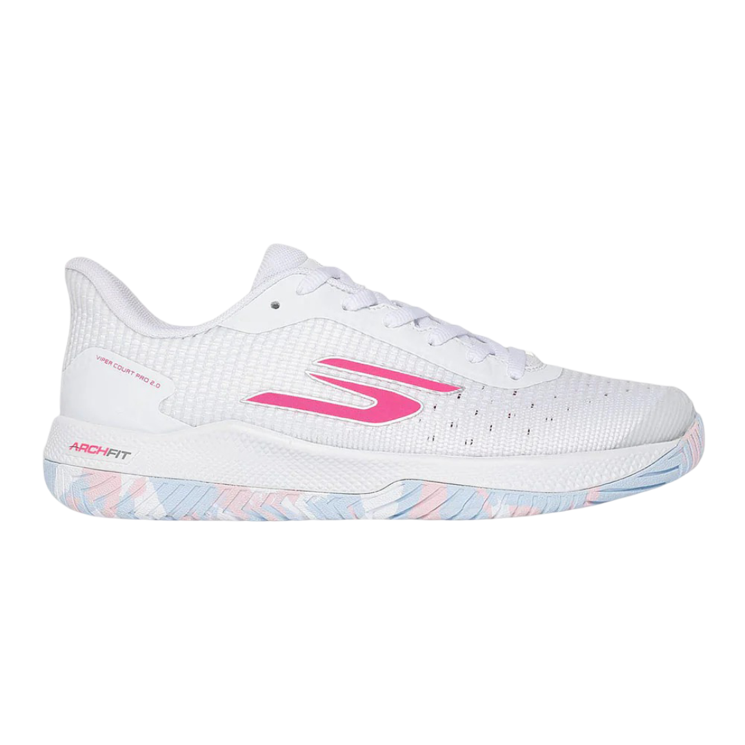 Giày Pickleball Sketcher GO Pickleball Viper Court Pro 2.0 (Hồng Trắng)