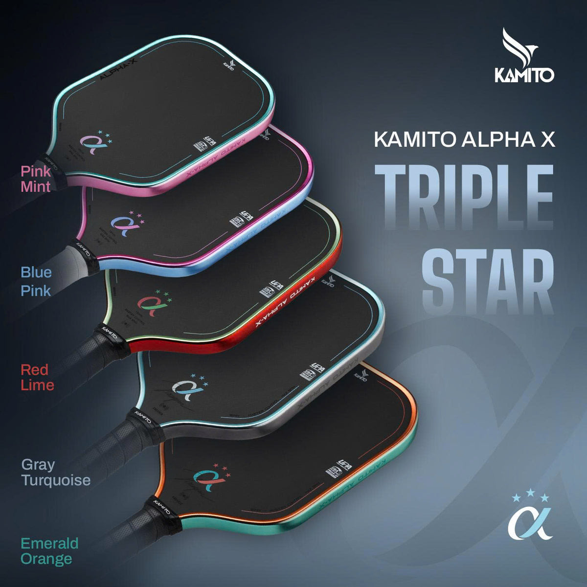 Vợt Pickleball Kamito Alpha-X Triple Star