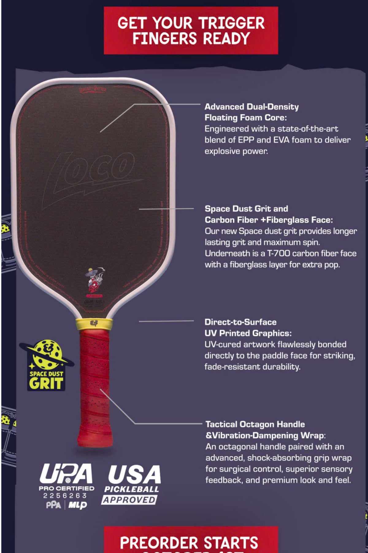 Vợt Pickleball Bread & Butter Loco 2 - Hybrid