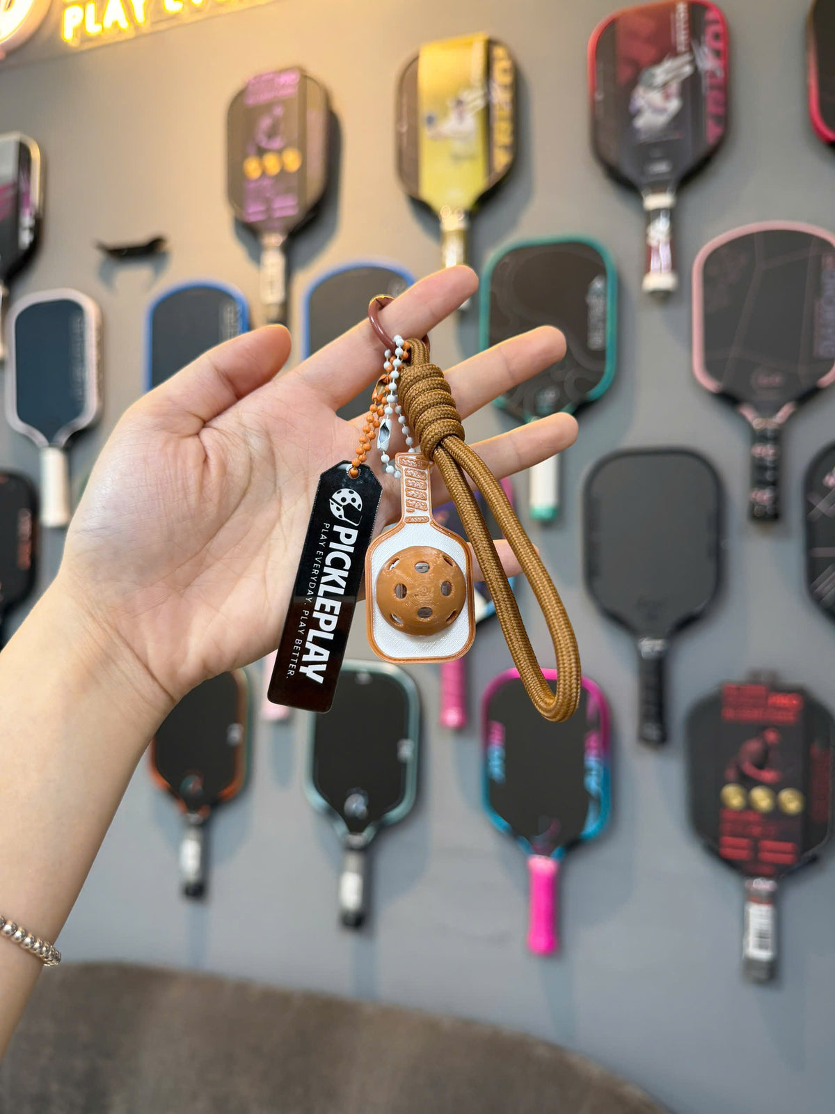 PicklePlay Pickleball Keychain