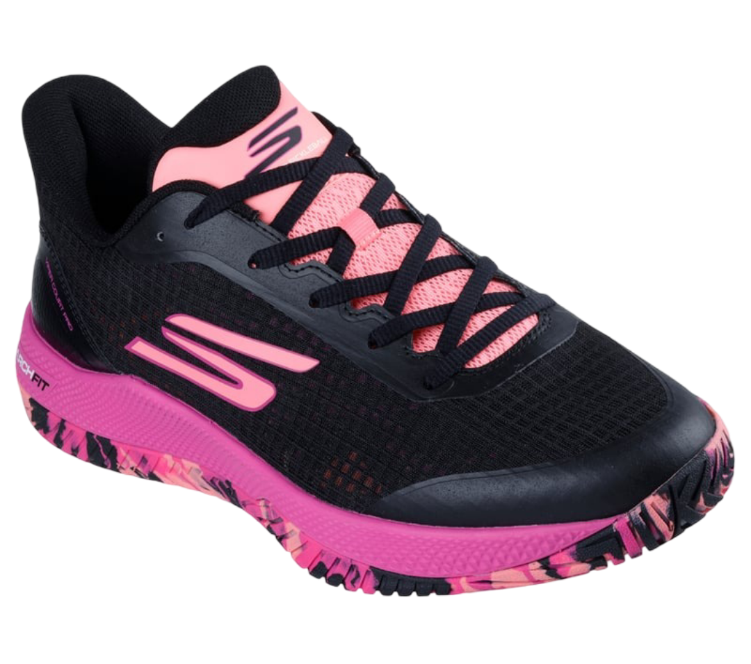 Giày Pickleball Sketcher GO Pickleball Viper Court Pro (Hồng Đen)