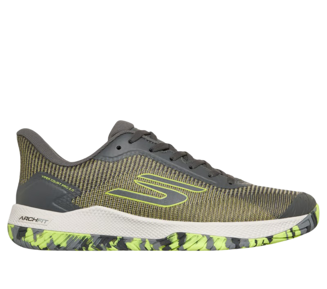Giày Pickleball Sketcher GO Pickleball Viper Court Pro 2.0 (Vàng Xám)