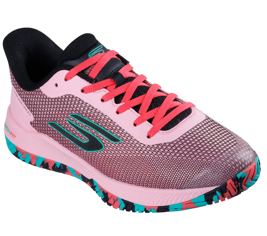 Giày Pickleball Sketcher GO Pickleball Viper Court Pro 2.0 (Hồng Đen)