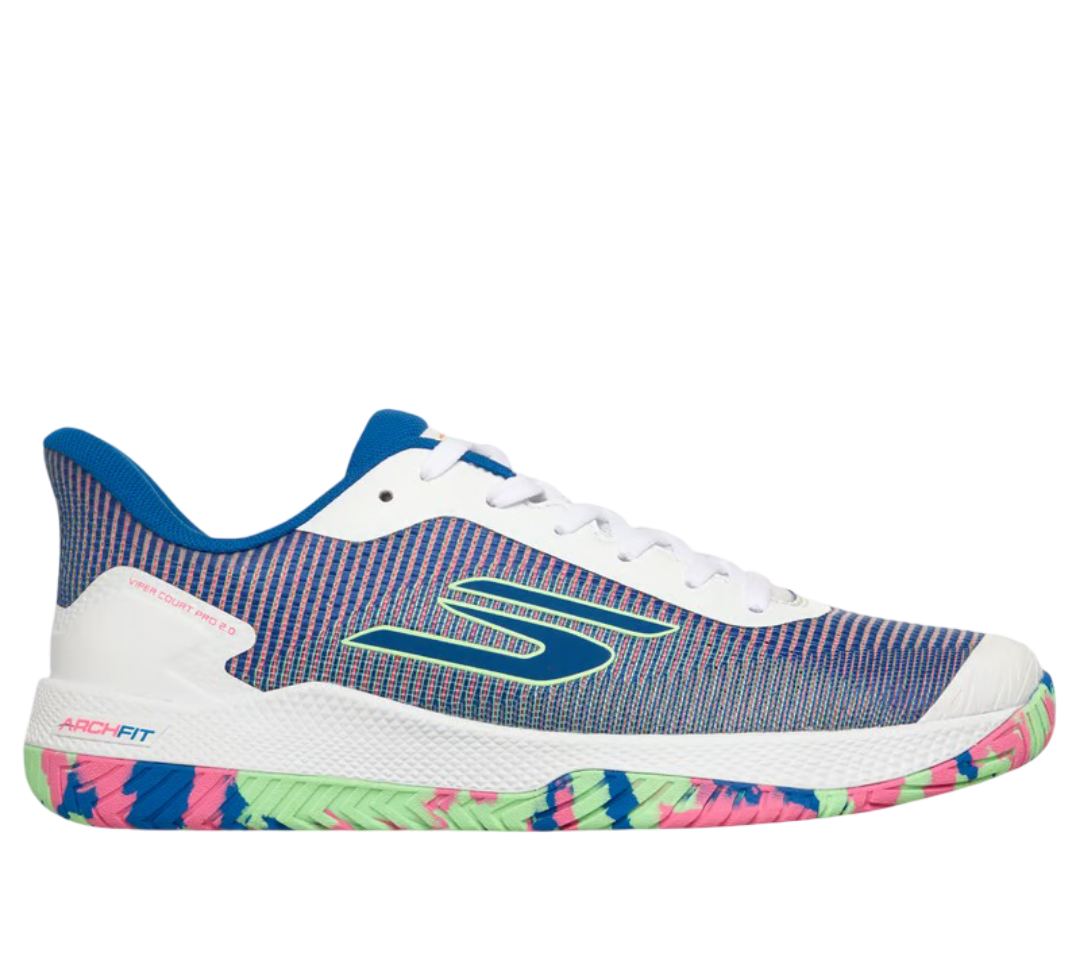 Giày Pickleball Sketcher GO Pickleball Viper Court Pro 2.0 (Hồng Xanh Nhạt)