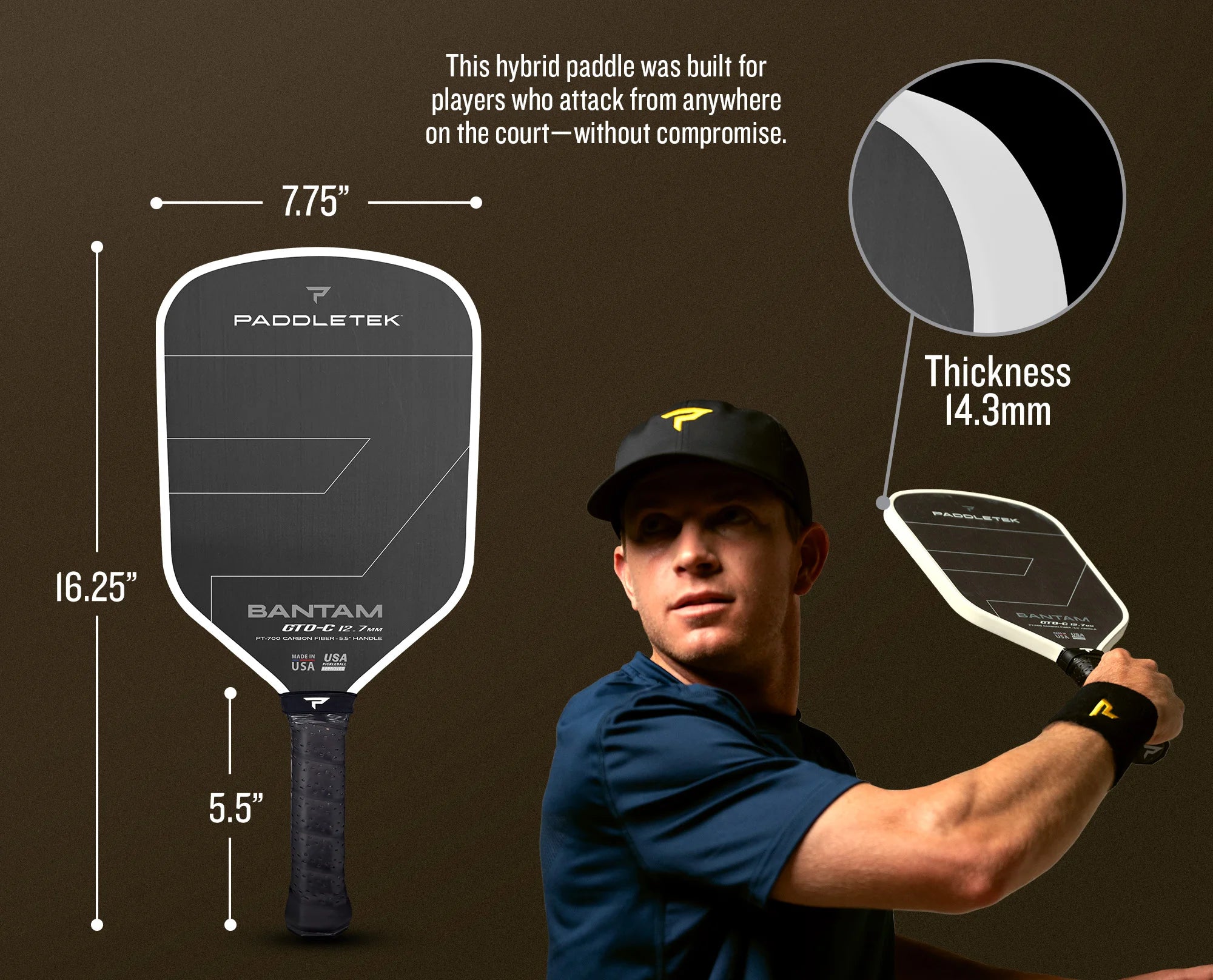 Pickleball racket Paddletek Bantam GTO-C