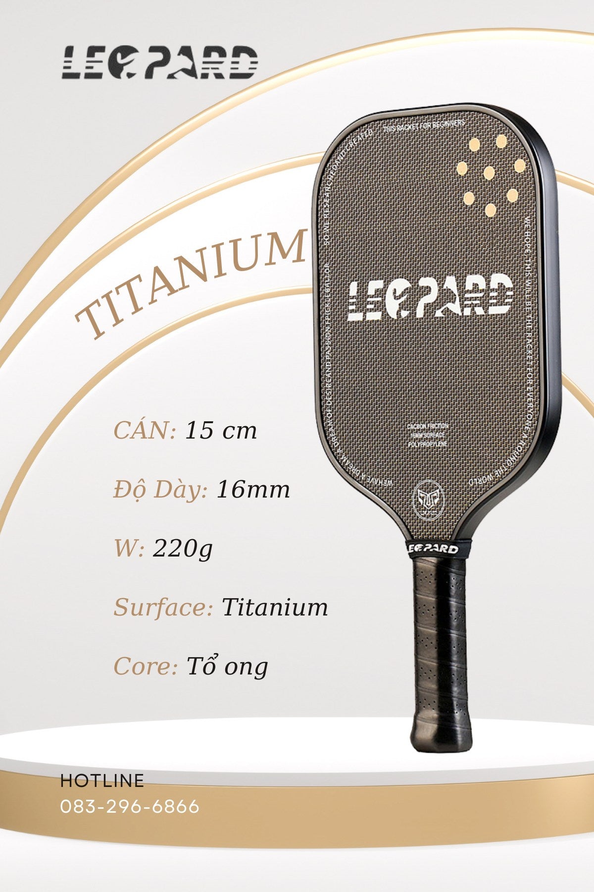 LEOPARD Titanium Pickleball Racket