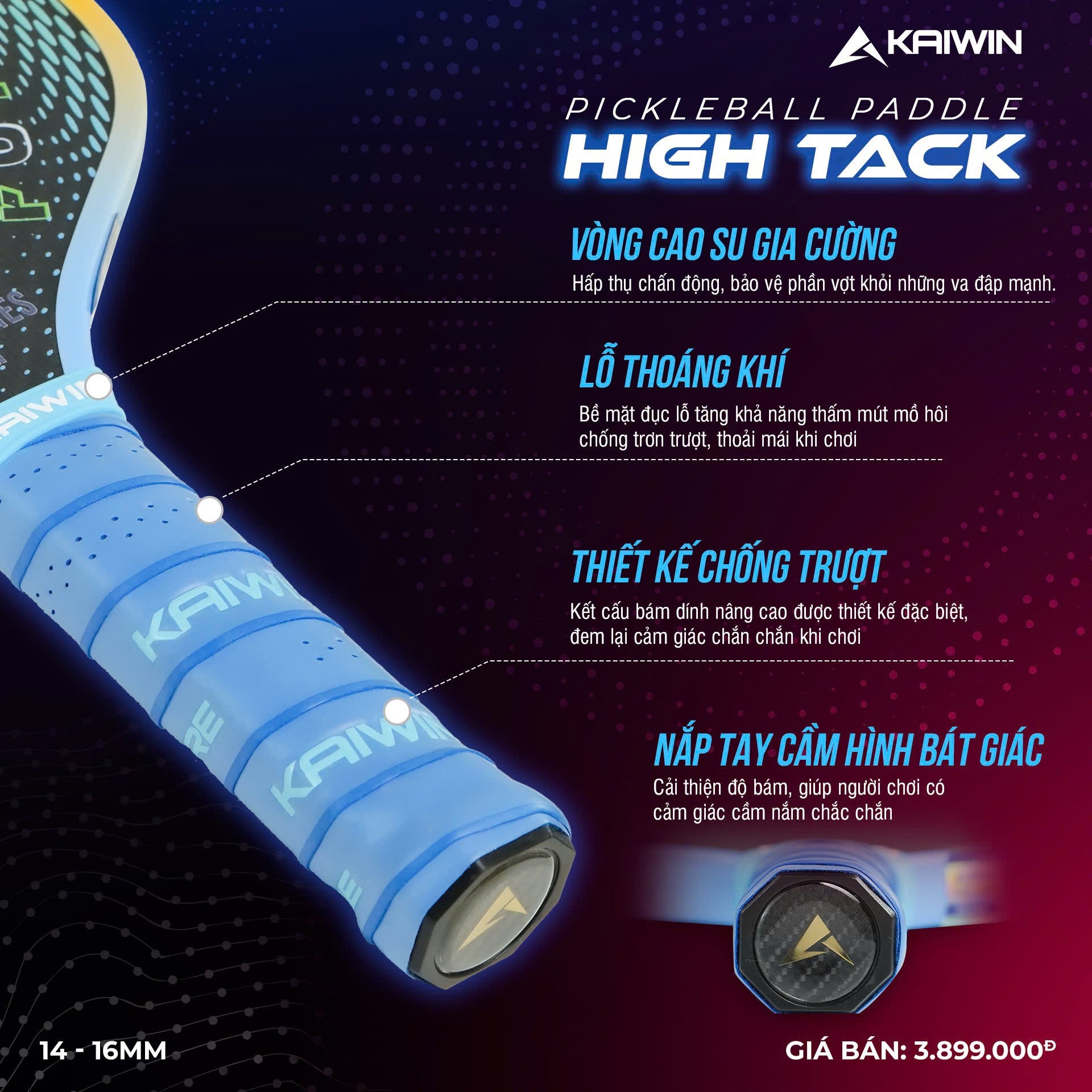 Pickleball racket Kaiwin K-Pro Series Future