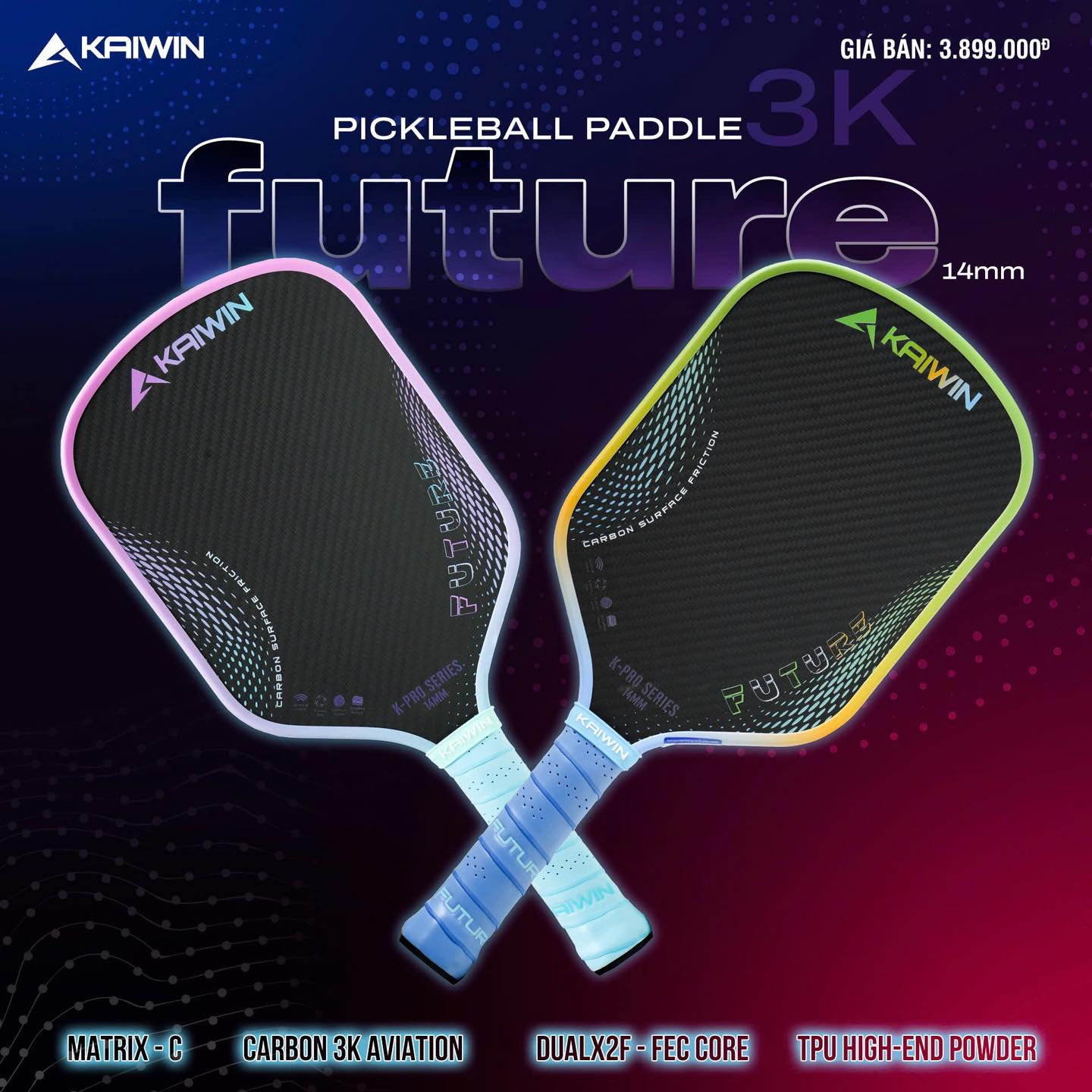 Pickleball racket Kaiwin K-Pro Series Future