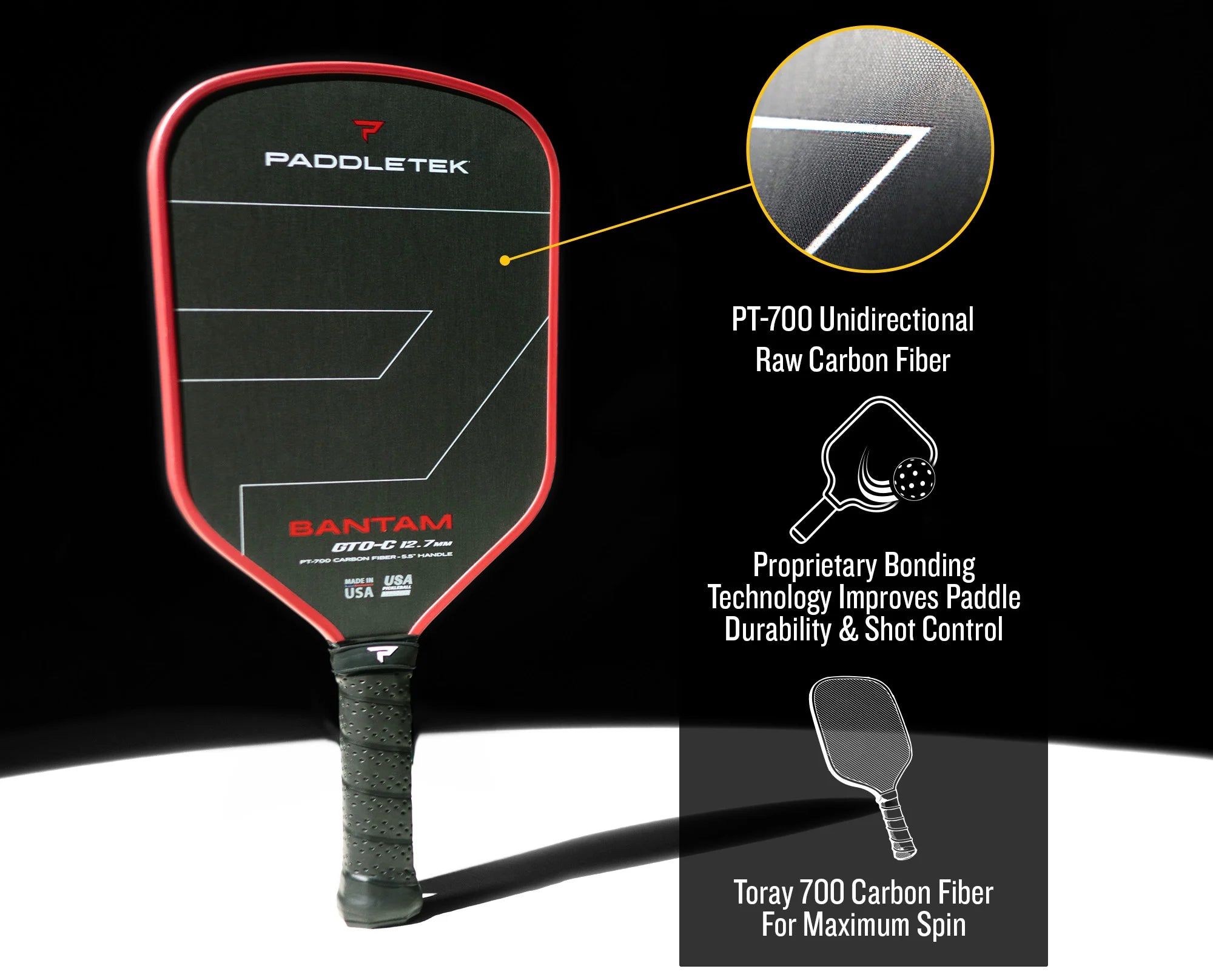 Pickleball racket Paddletek Bantam GTO-C