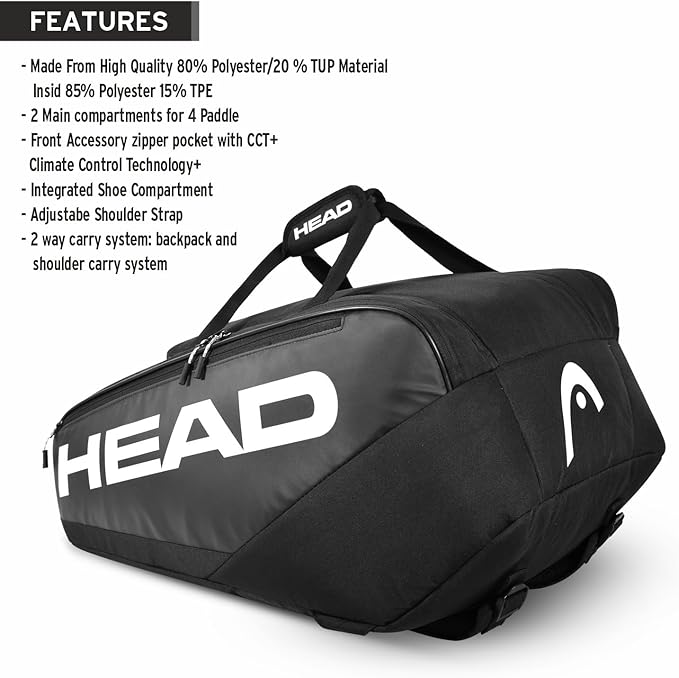 Pickleball Head Pro Bag M BKWH