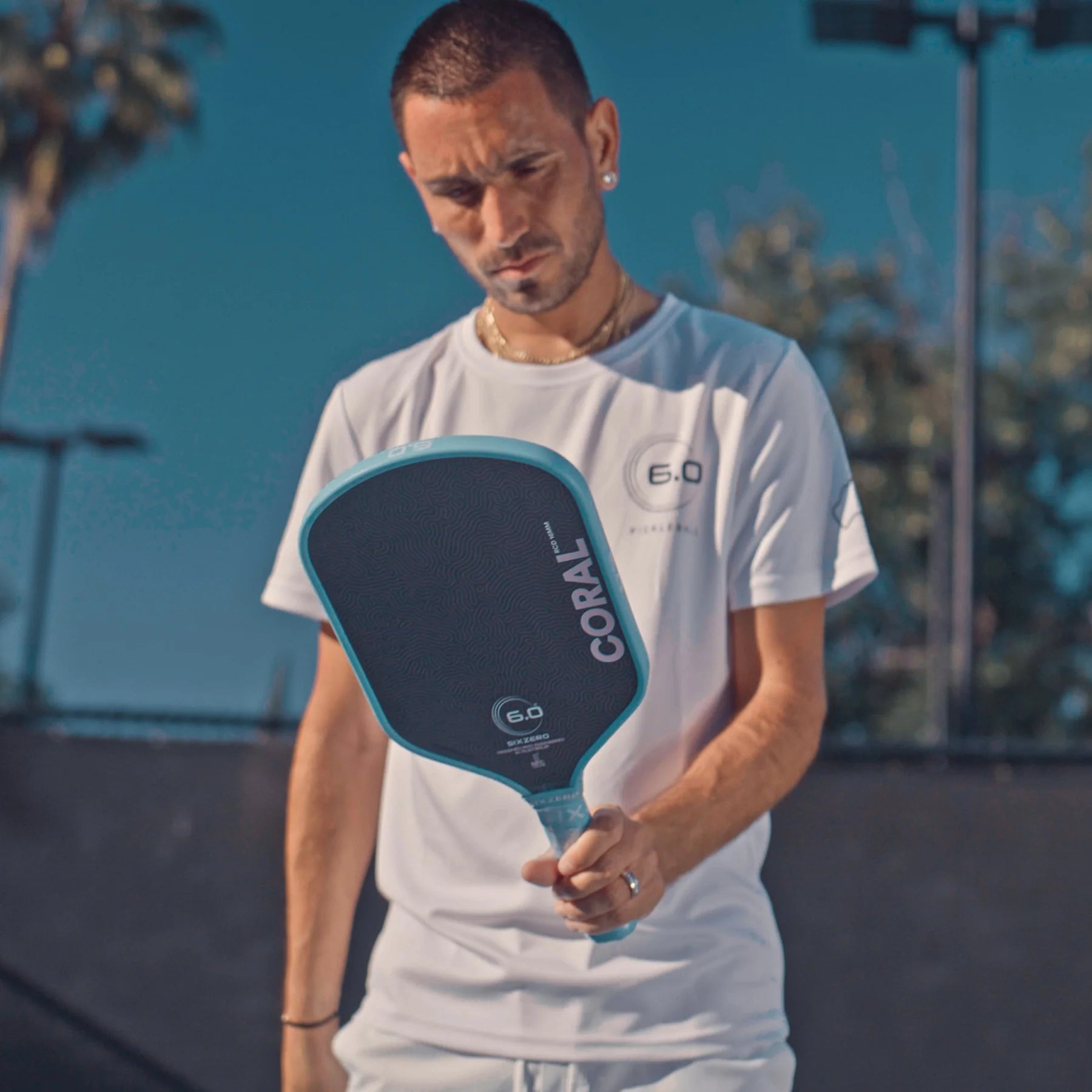 Pickleball Paddle Six Zero Coral Lightweight