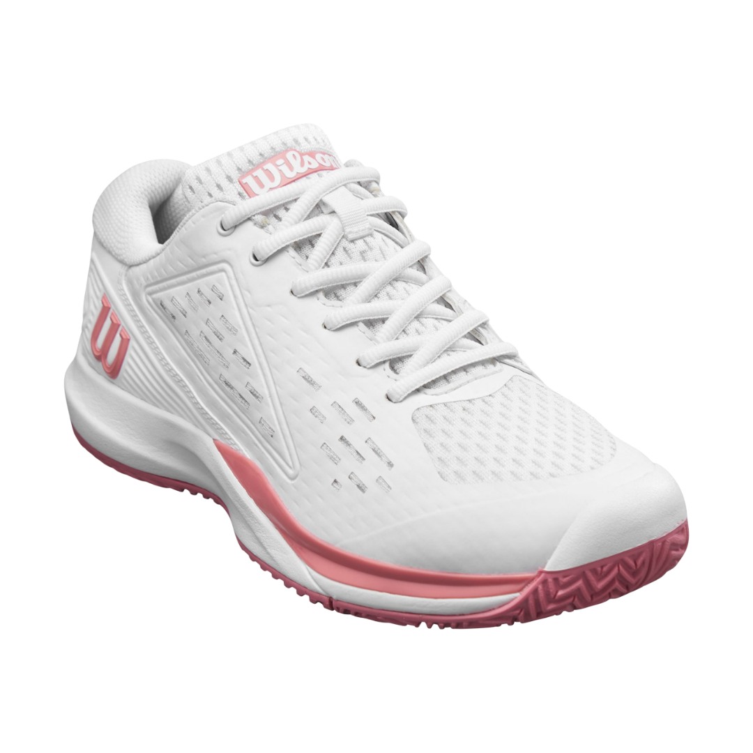 Wilson Rush Pro Ace Junior Pickleball Shoes | White Mauve Glow