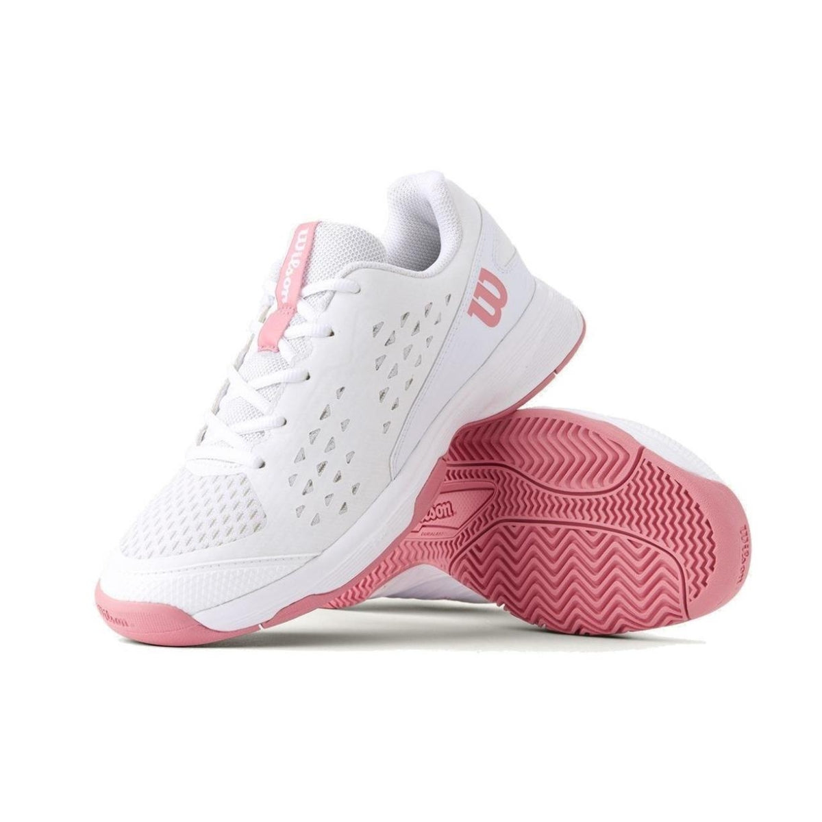 Wilson Rush Pro L Junior White Muave Pickleball Shoes