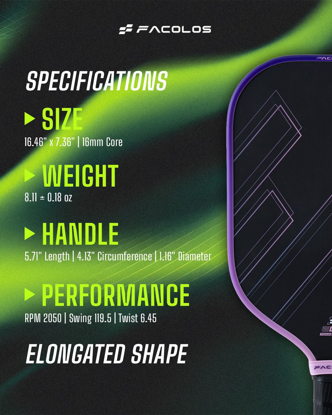 Facolos EliteX v2.0 Edition Pickleball Paddle