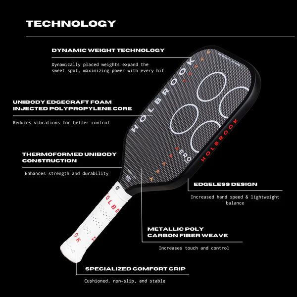 Holbrook Pro Pickleball Paddle - Aero Metallic T