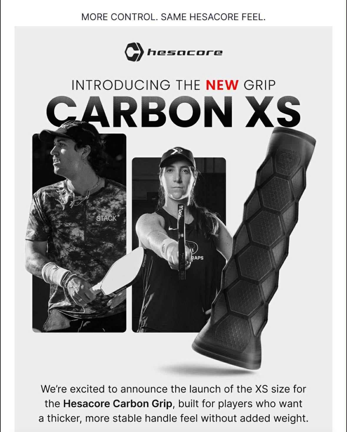 Cuốn cốt vợt Pickleball Hesacore Carbon Grip XS