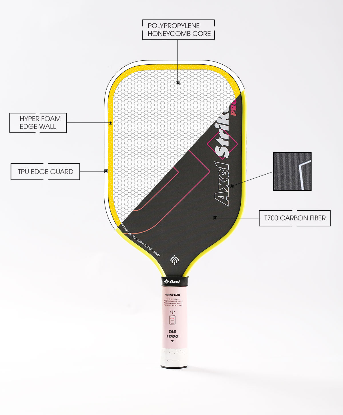 Pickleball Axel Striker Pro 16mm racket