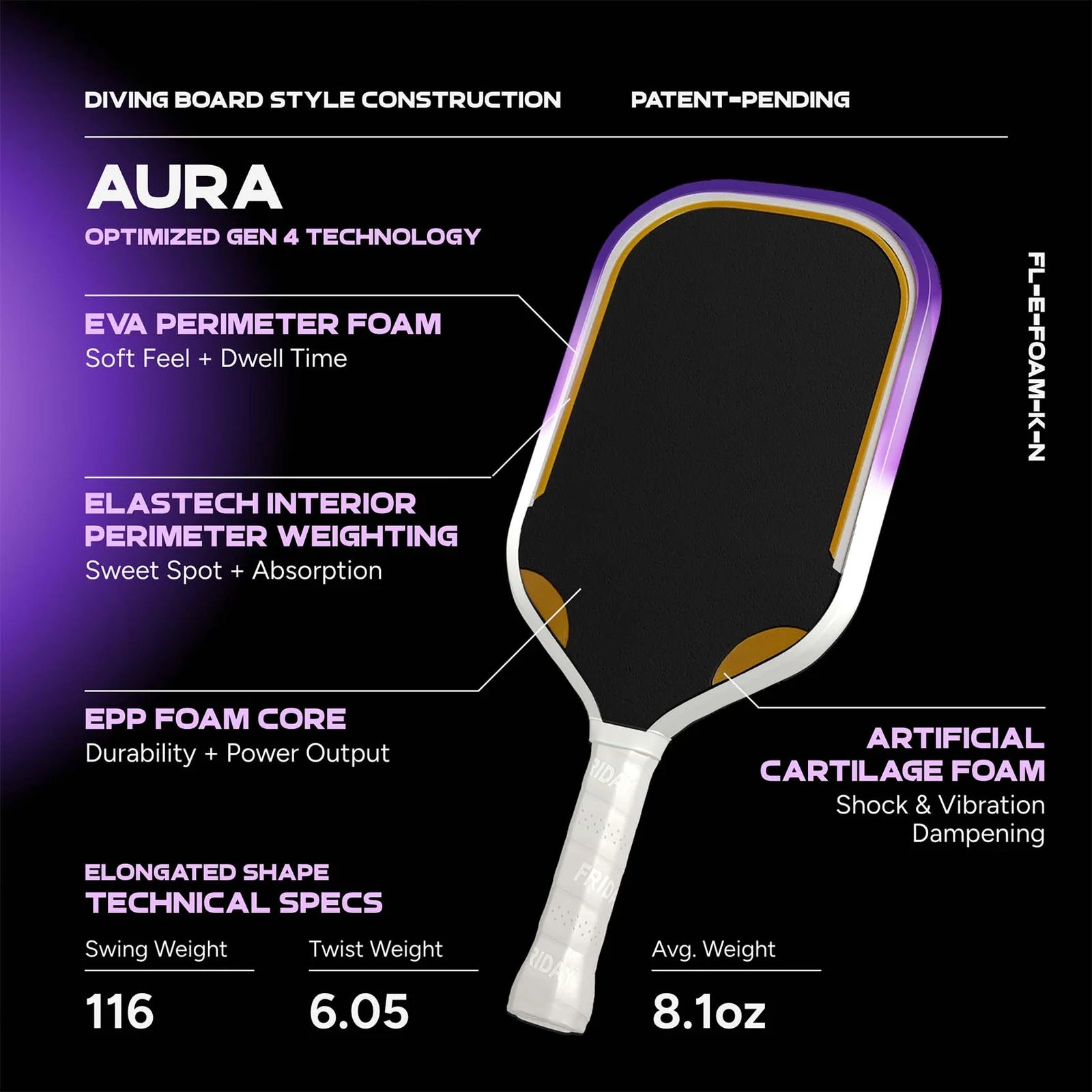 Vợt Pickleball Friday AURA