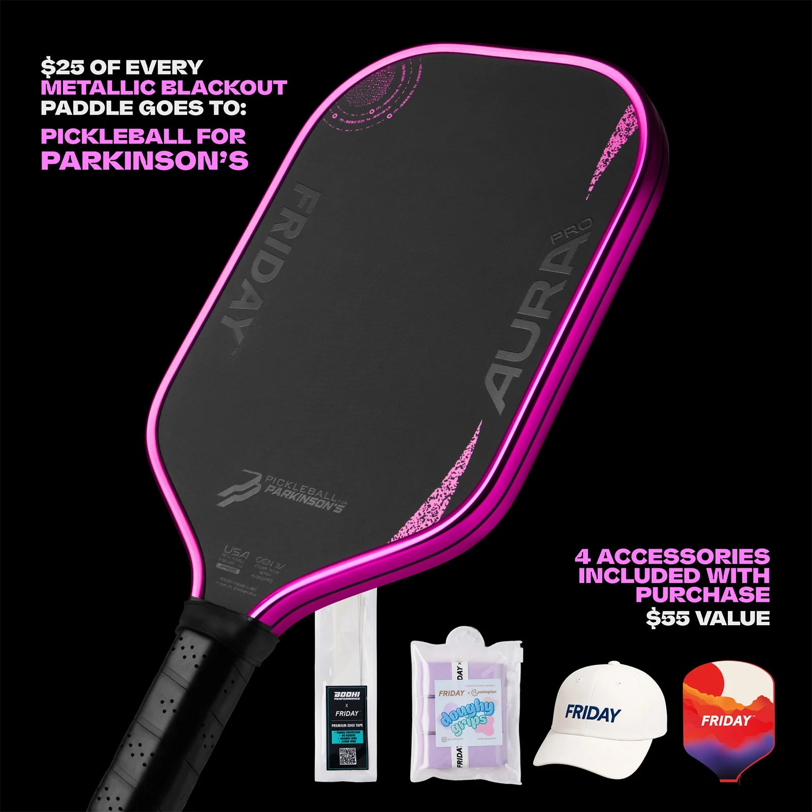 Vợt Pickleball Friday AURA PRO Metallic Colorways