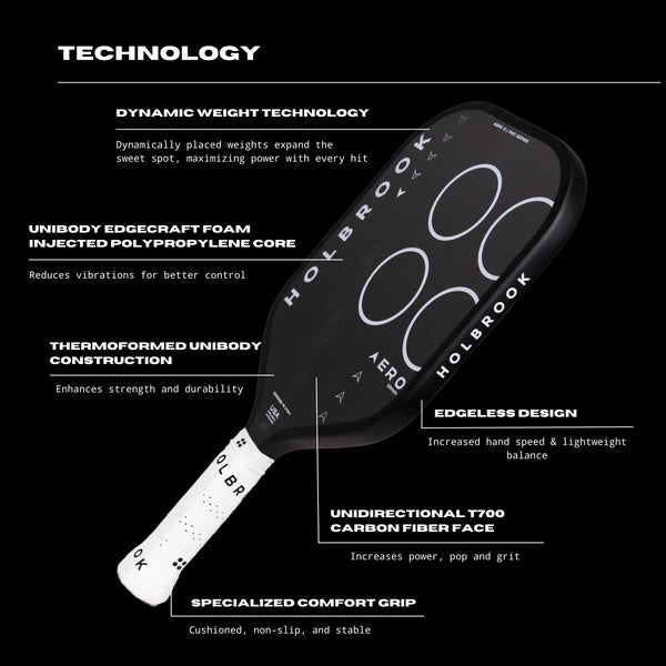 Pickleball racket Holbrook Pro - Aero S 16 mm