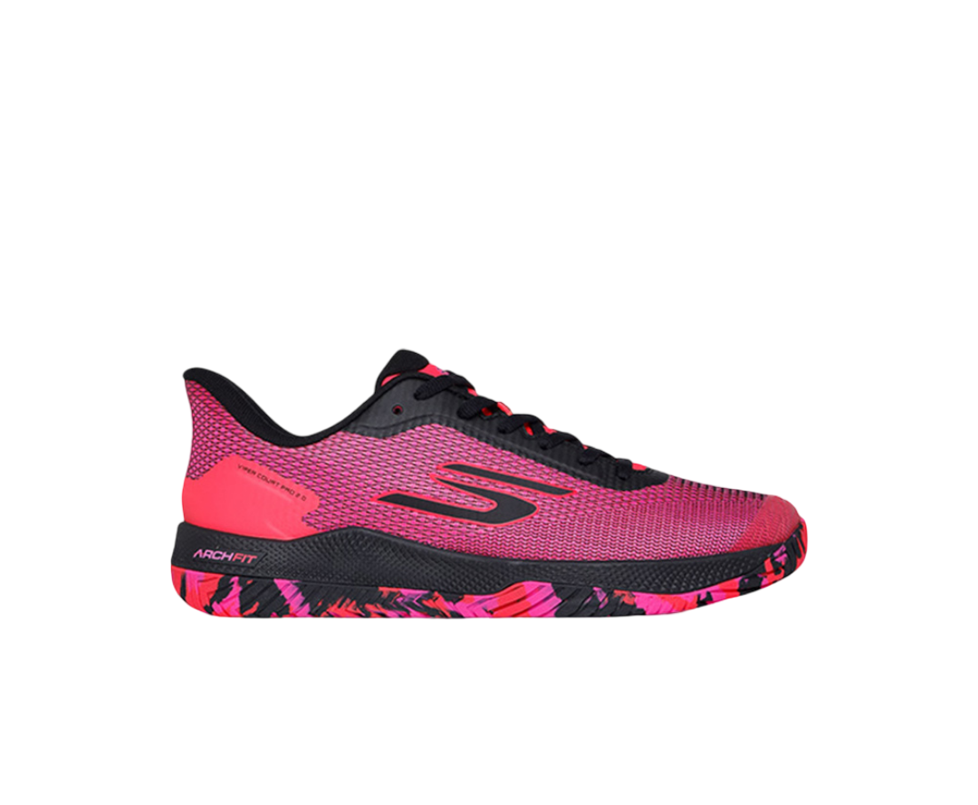Giày Pickleball Sketcher GO Pickleball Viper Court Pro 2.0 (Hồng Đen Tuyền)