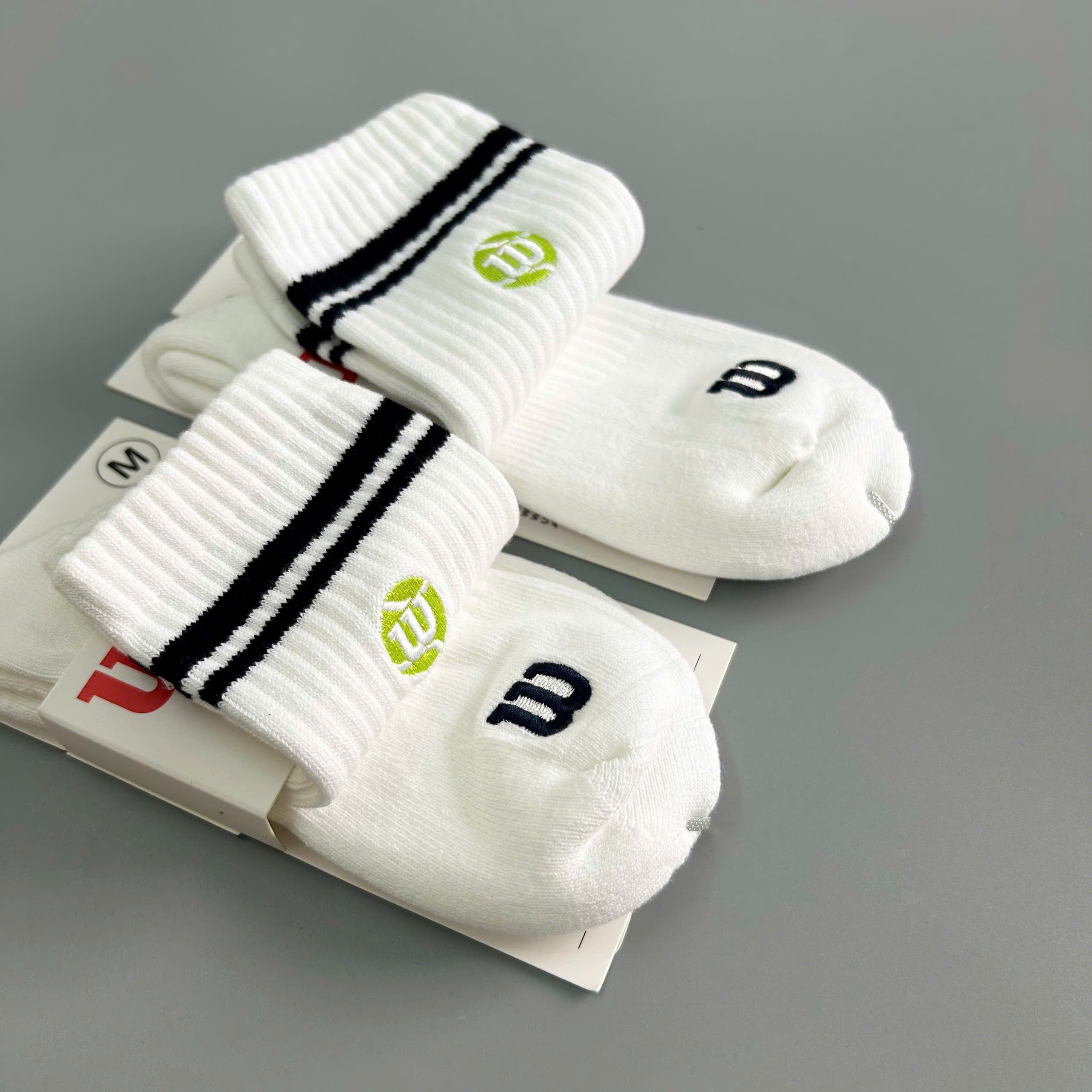 Pickleball Wilson Crew Striped Socks