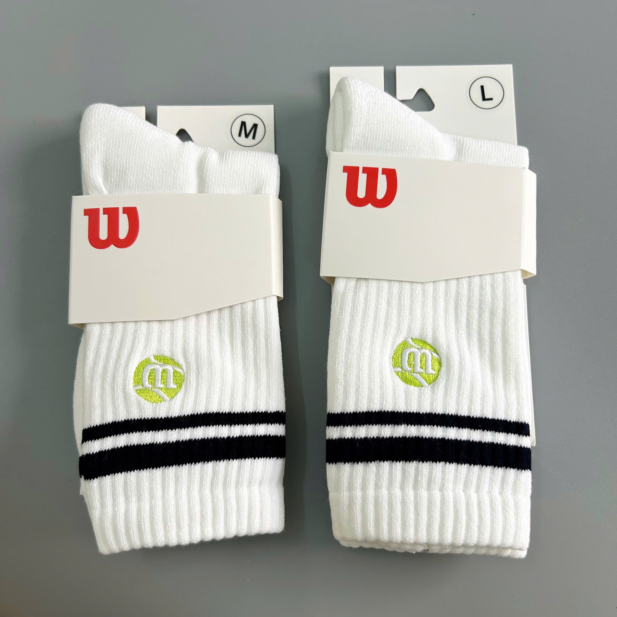 Pickleball Wilson Crew Striped Socks