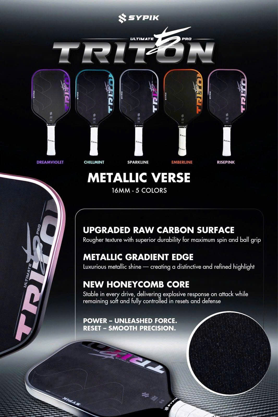 Vợt Pickleball Sypik Pro Tour Ultimate Triton 5