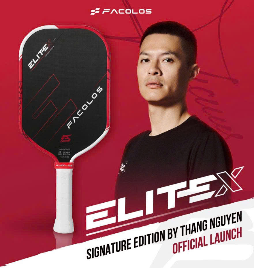 Facolos Elite X Signature Pickleball Racket - Nguyen Anh Thang (Anh Chu) Edition