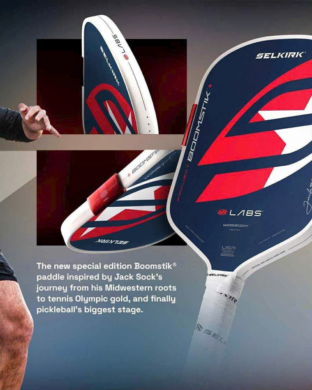 Selkirk LABS Americana Boomstik Elongated Pickleball Racket - Limited Edition